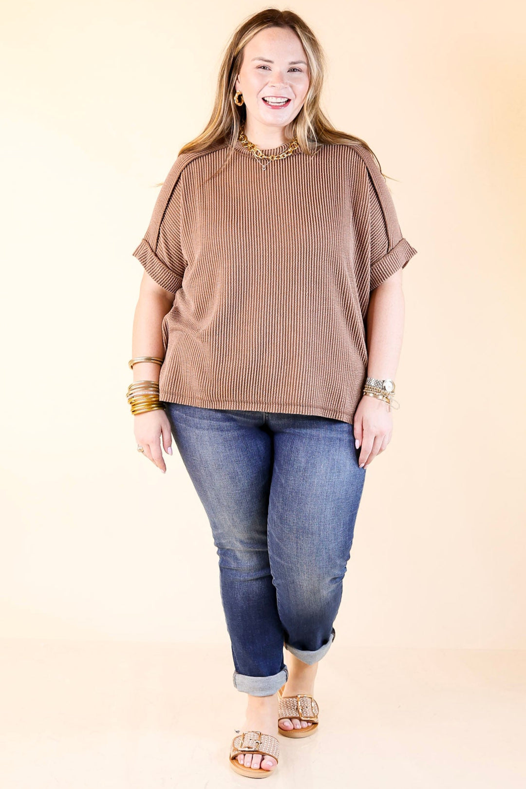 Judy Blue | On a Roll Cuffed Slim Fit Boyfriend Jeans in Dark Wash