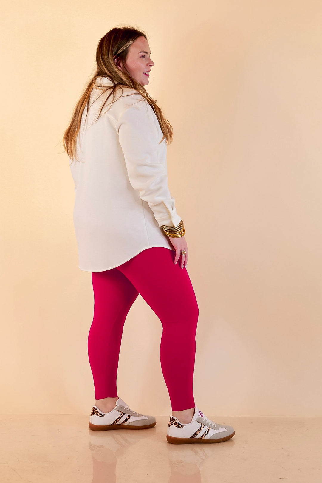 SPANX | Booty Boost® Performance and Shaping 7/8 Leggings in Fuchsia Pink