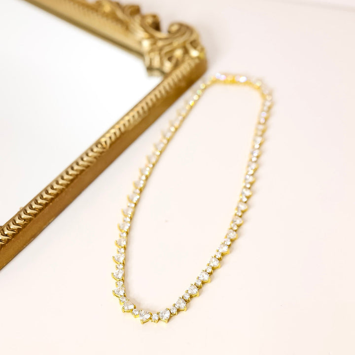 Kinsey Designs | Zanata Heart Tennis Necklace in Gold