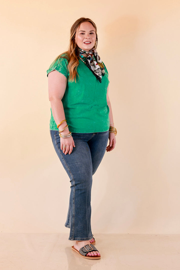 Chic Made Easy Short Sleeve Shirt in Green