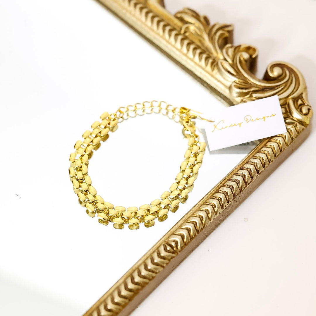 Kinsey Designs | Basque Double Layered Chain Bracelet in Gold