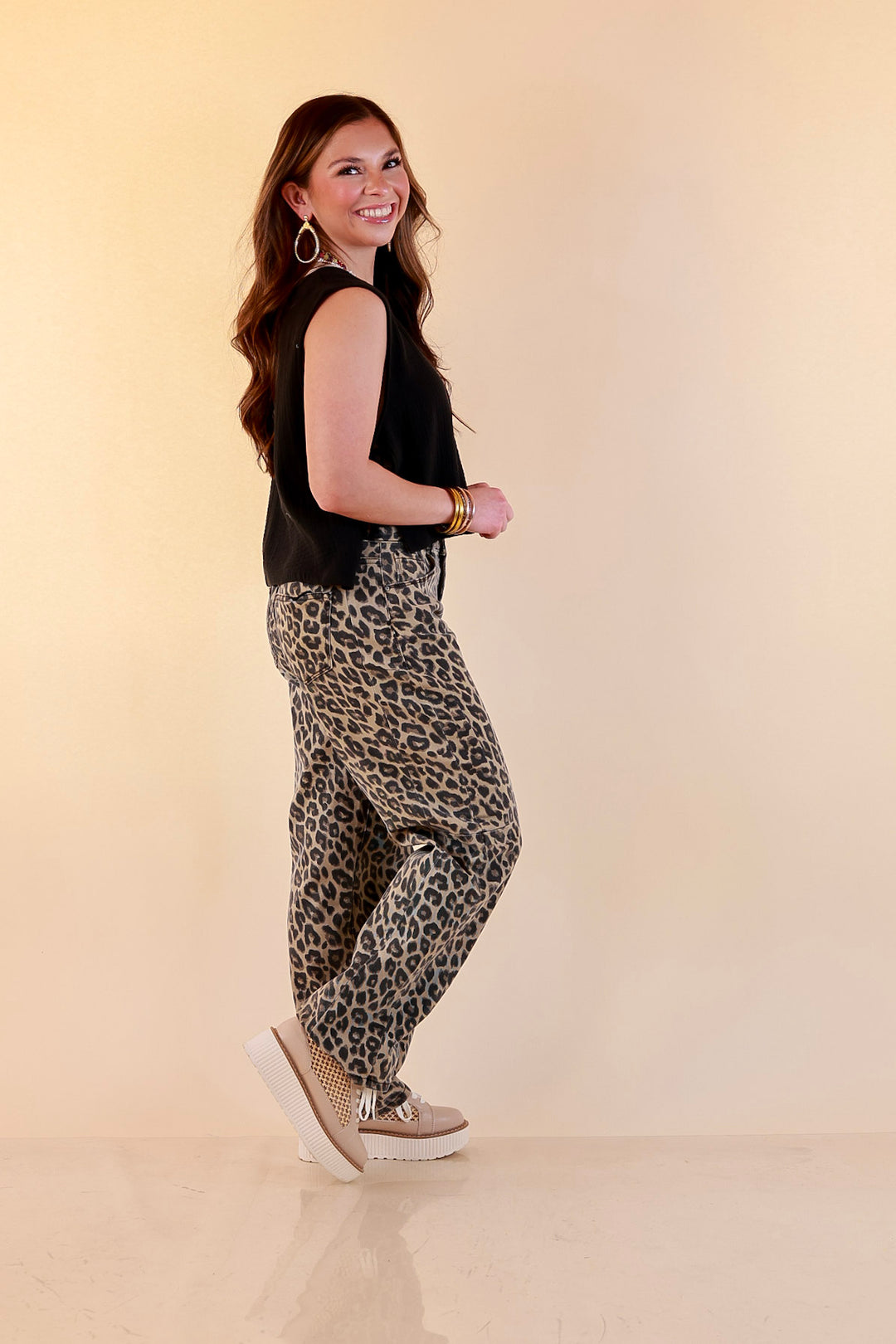 Tie it Together Sleeveless Linen Tank Top with Side Tie Detail in Black