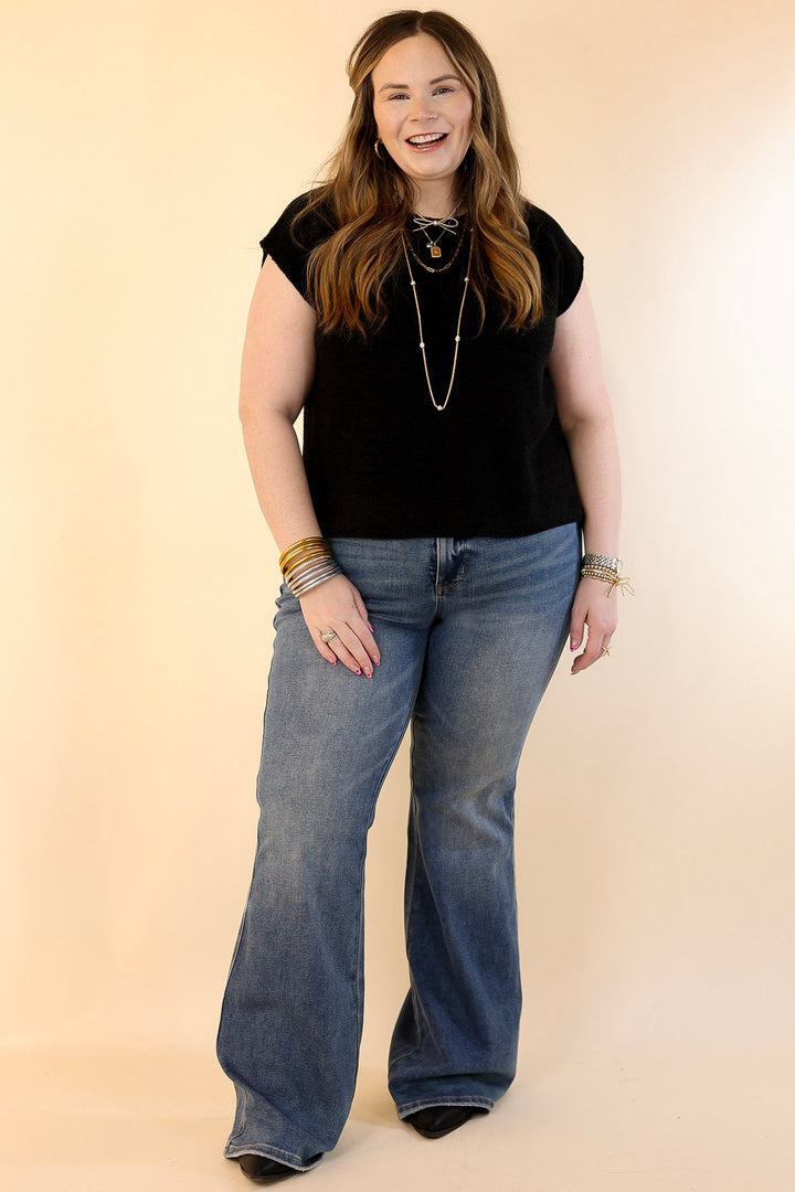 Judy Blue | Ready to Roll Tummy Control Flare Jean with Shield Back Pockets in Vintage Medium Wash