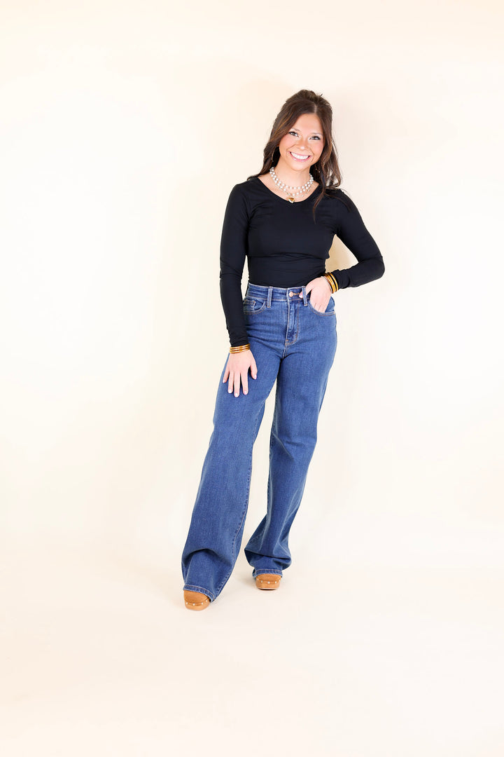 Judy Blue | High Society Vintage Wide Leg Jean in Medium Wash