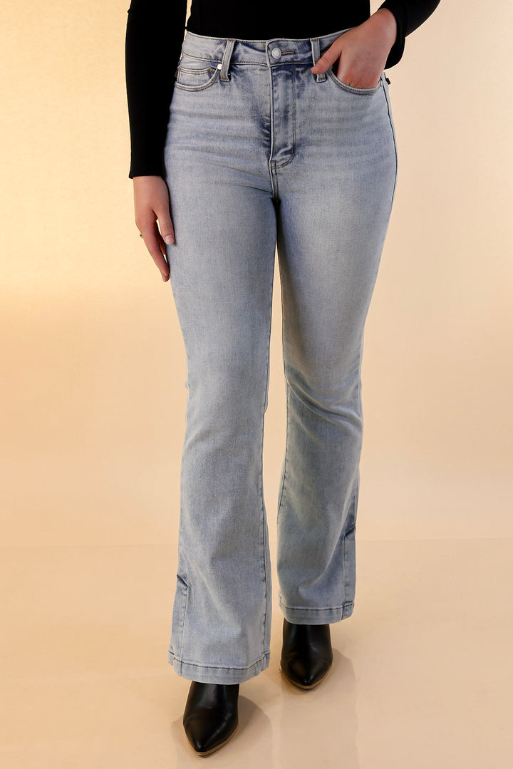 Judy Blue | The Perfect Pair Slim Bootcut Jean with Side Slit in Light Wash