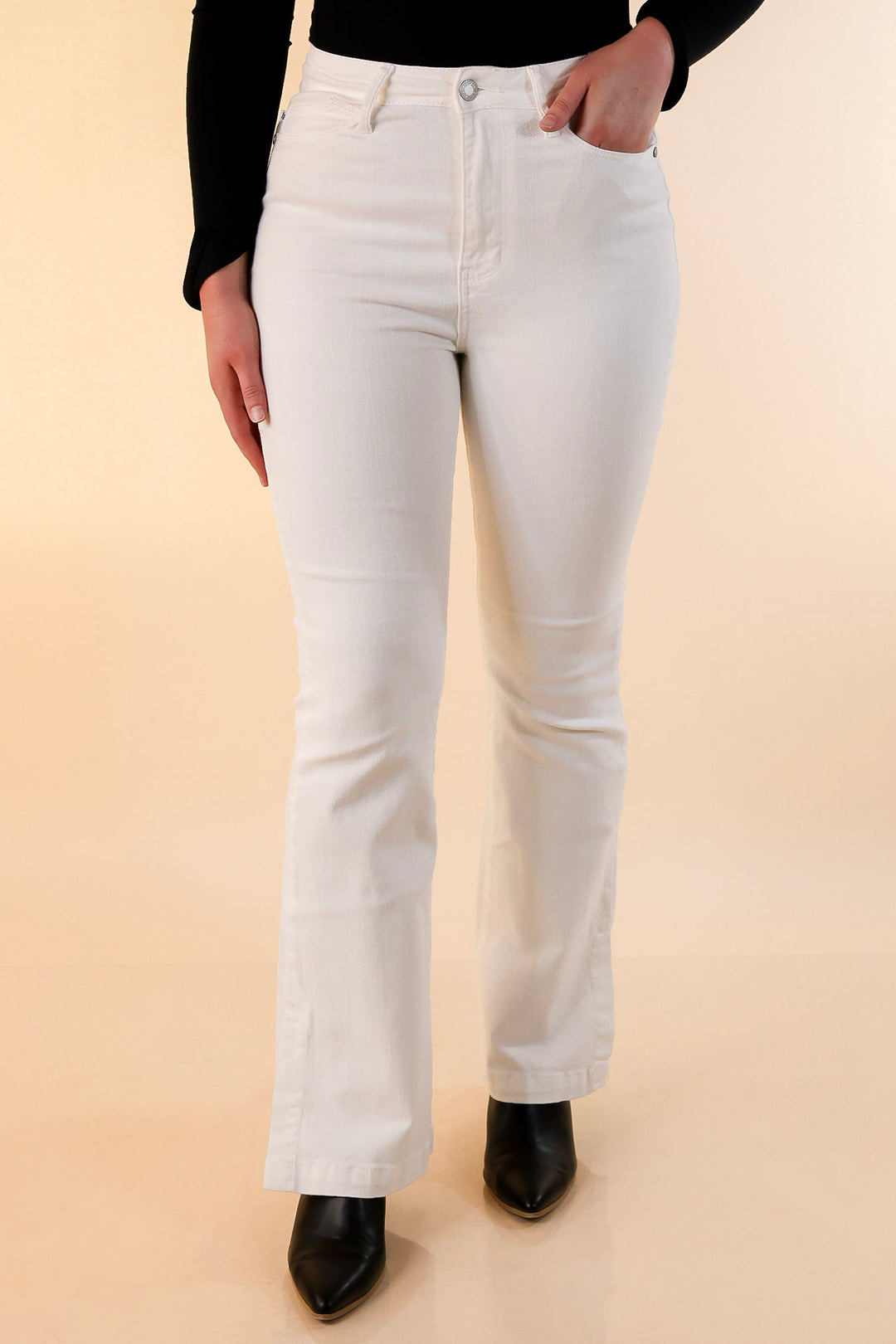 Judy Blue | The Perfect Pair Slim Bootcut Jean with Side Slit in White
