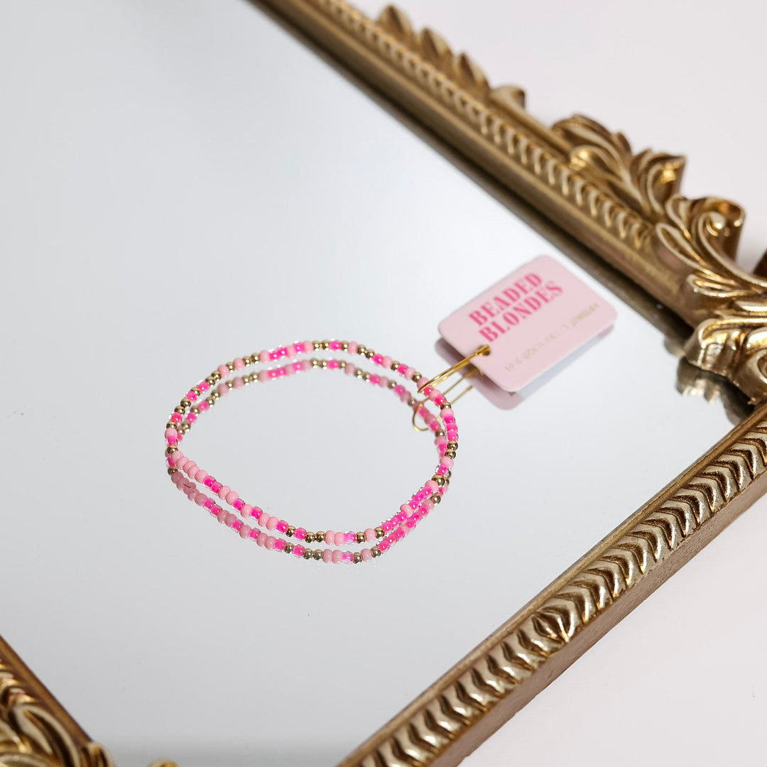 Beaded Blondes | Hot Pink Sprinkle Bracelet