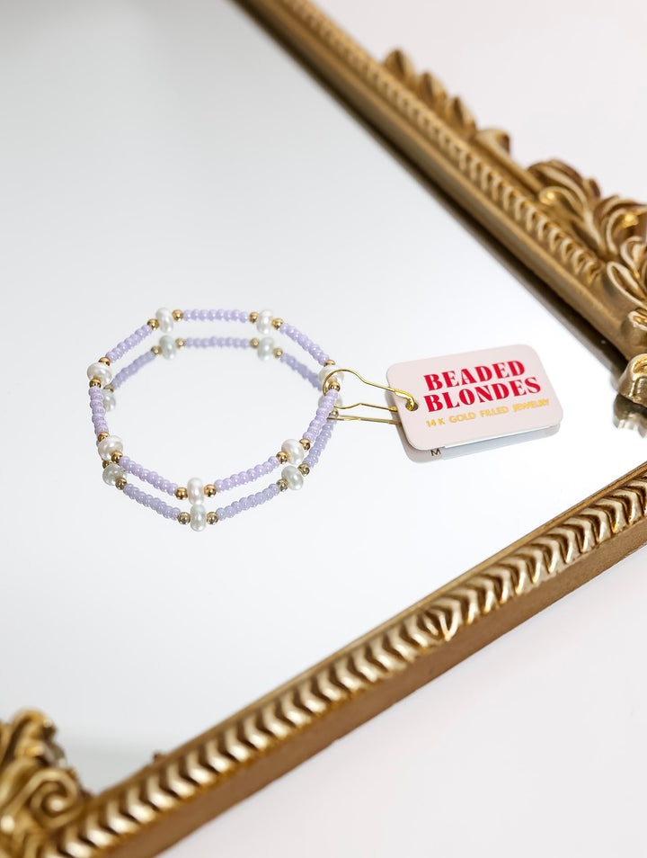 Beaded Blondes | Pastel Lilac Pearl Bracelet