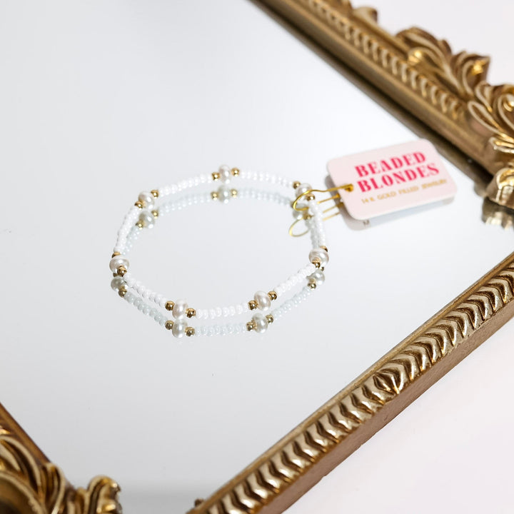 Beaded Blondes | Luster White Pearl Bracelet