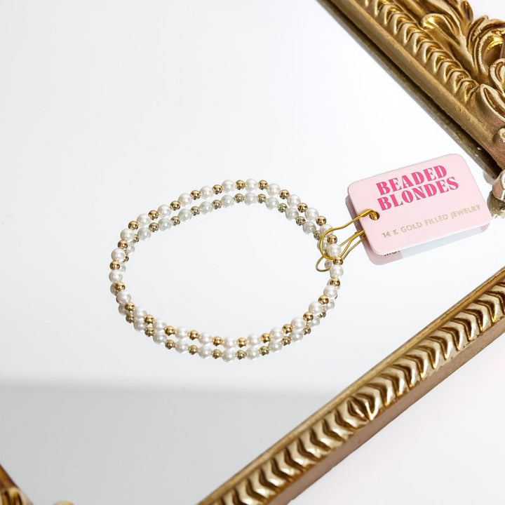 Beaded Blondes | Demi Bracelet in White
