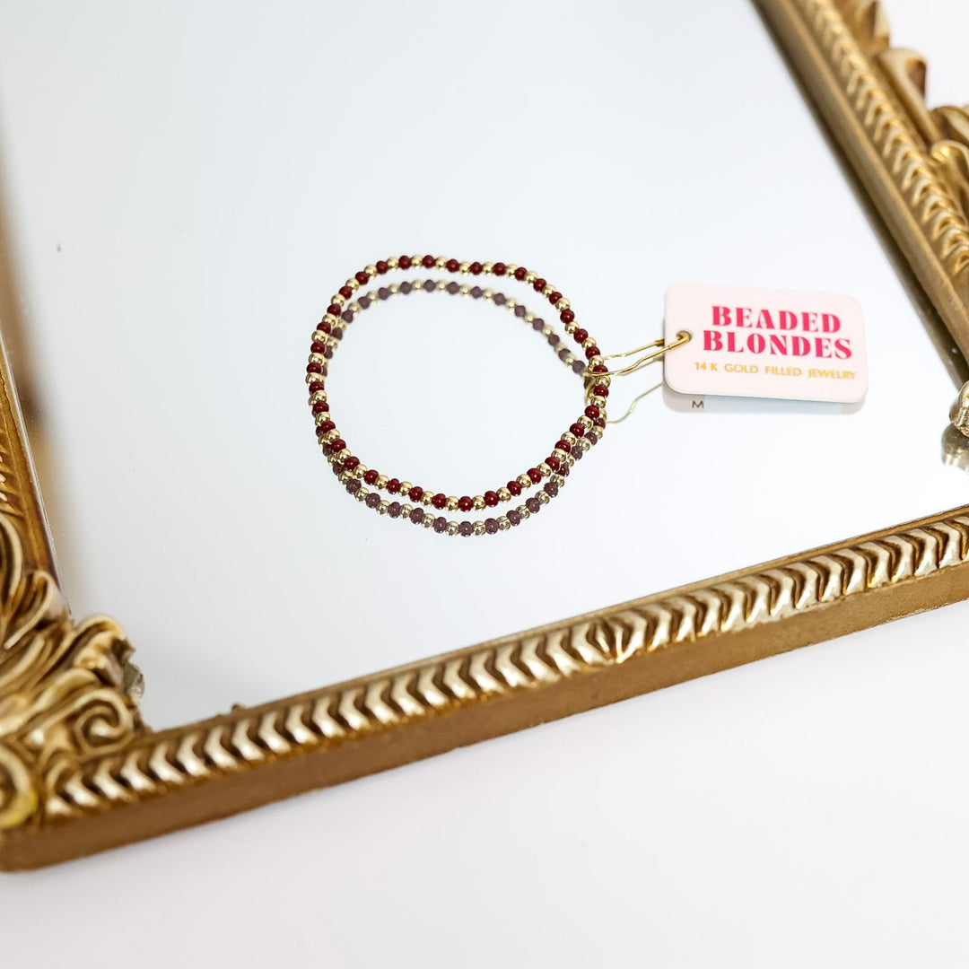 Beaded Blondes | Demi Bracelet in Maroon