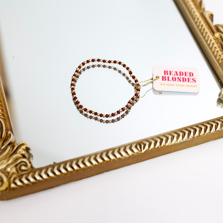 Beaded Blondes | Demi Bracelet in Maroon