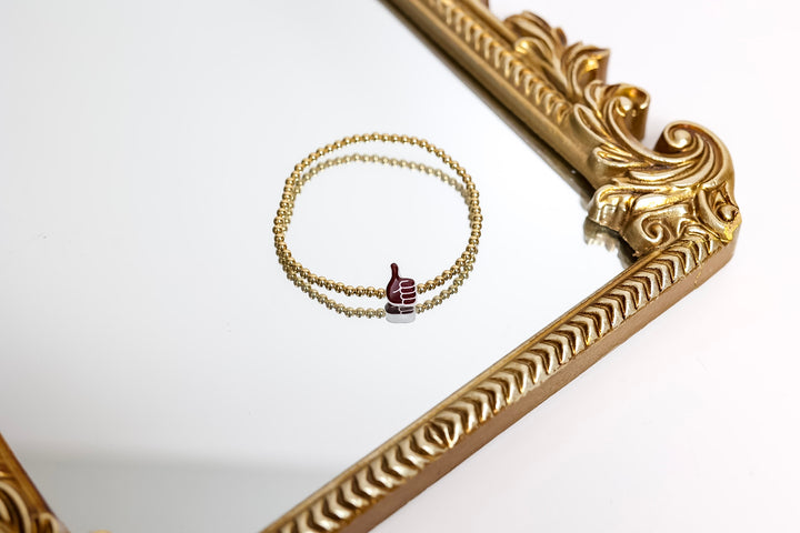 Beaded Blondes | Gameday Hand Sign Bracelet - Thumbs Up