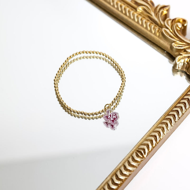 Beaded Blondes | Texas A&M Charm Bracelet