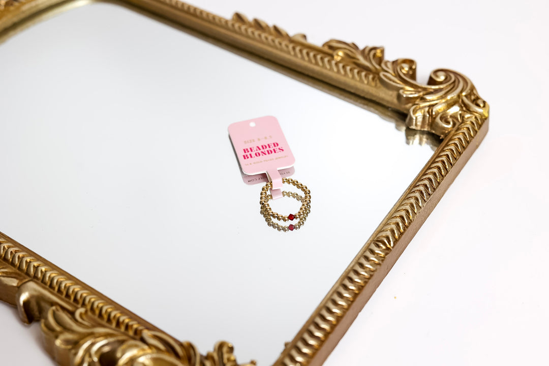 Beaded Blondes | Rev Ring in Maroon