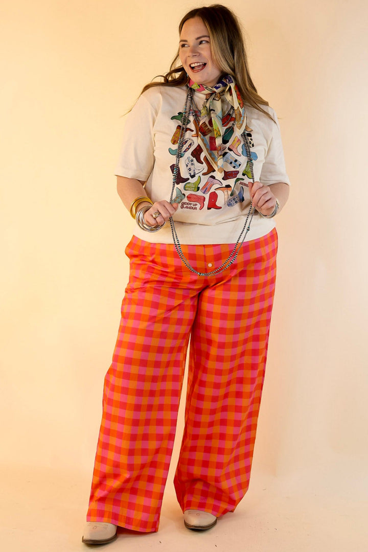 XOXO Art & Co | Boot Love Short Sleeve Graphic Tee in Natural Cream