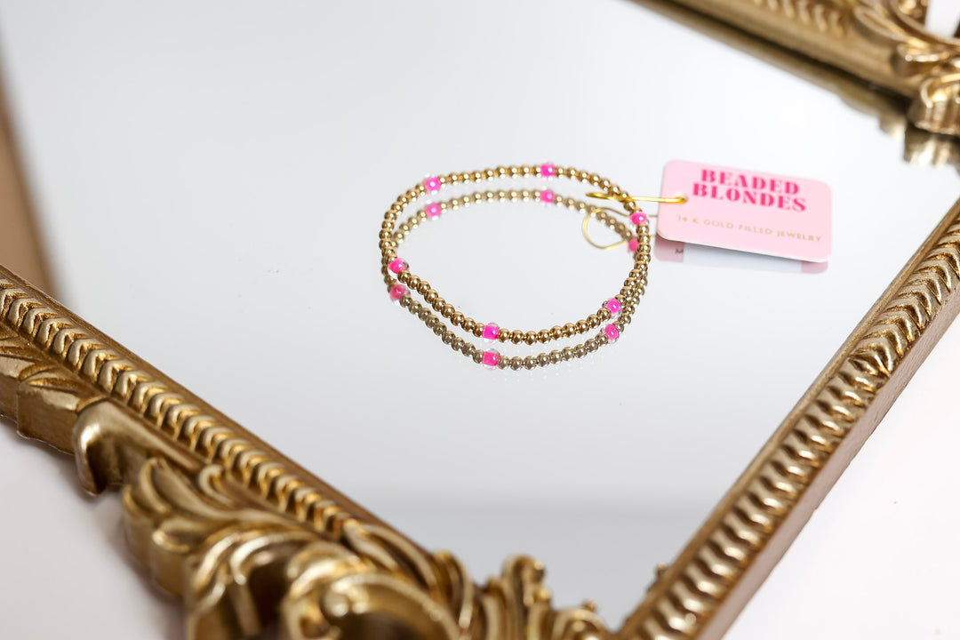 Beaded Blondes | Hot Pink Poppi Bracelet