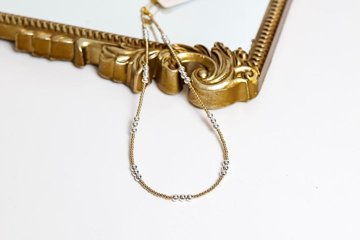 Beaded Blondes | ILY Gold with Silver Beaded Necklace