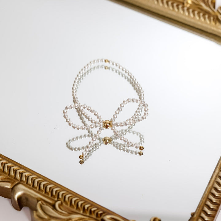 Beaded Blondes | Pearl Bow Bracelet