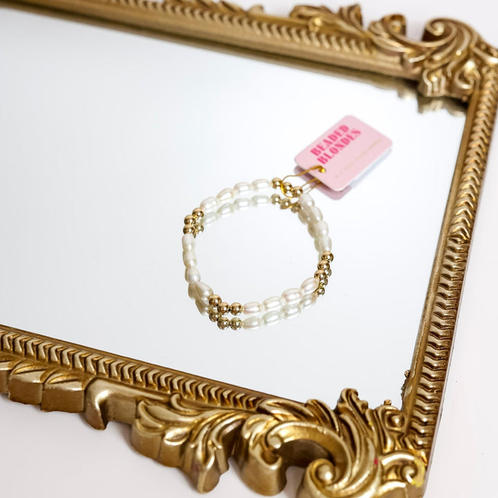 Beaded Blondes | Willow Pearl Bracelet in Gold