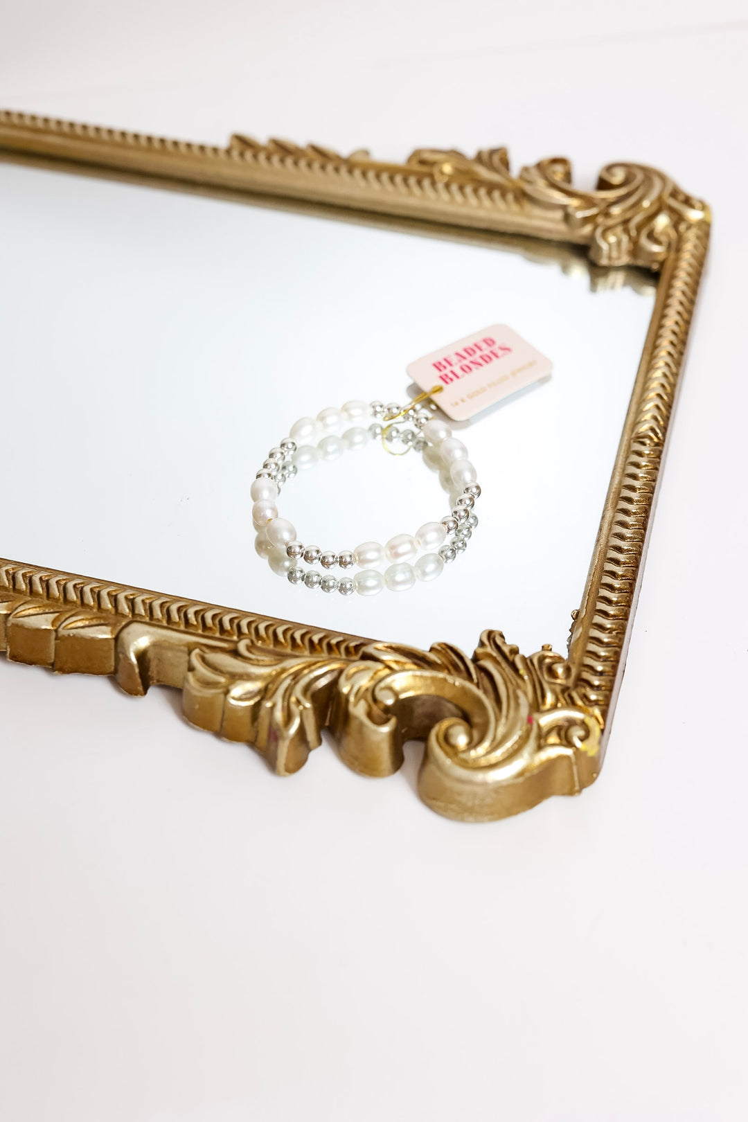 Beaded Blondes | Willow Pearl Bracelet in Silver
