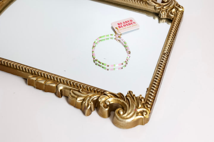 Beaded Blondes | Pastel Green, Pink & White Sprinkle Bracelet