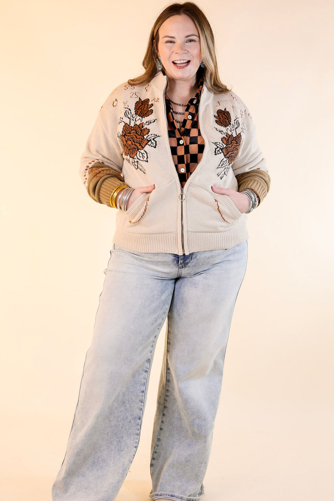 Rodeo Quincy | Jenkins Zip Up Jacket with Pockets in Tan