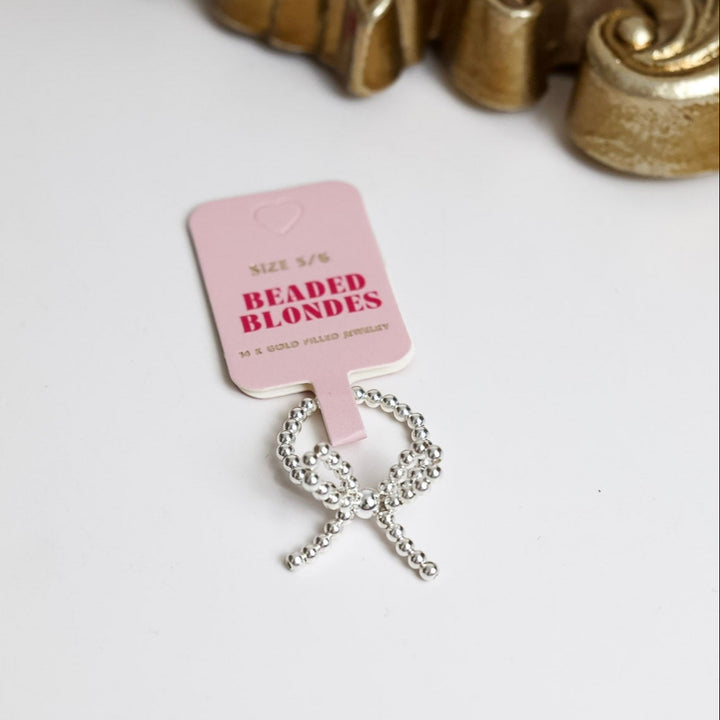 Beaded Blondes | Silver Bow Ring
