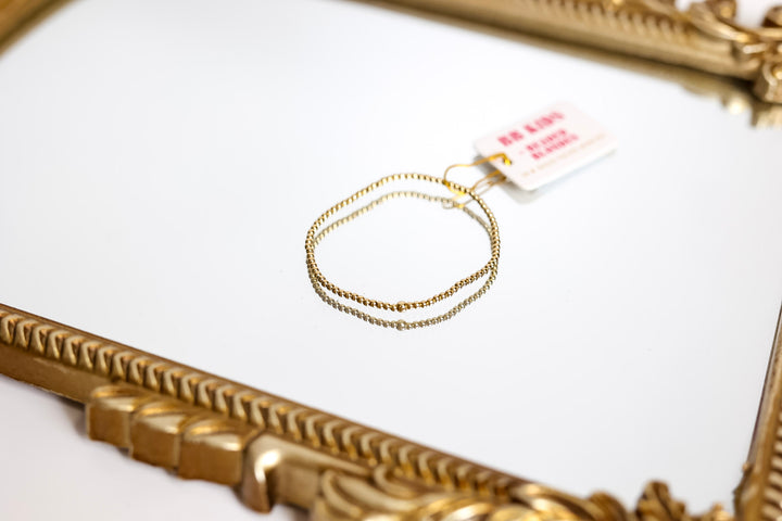 Beaded Blondes | Babies 2MM Gold Beaded Bracelet