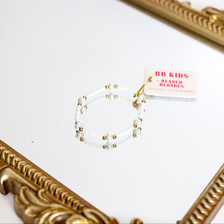 Beaded Blondes | Babies Luster White Pearl Bracelet
