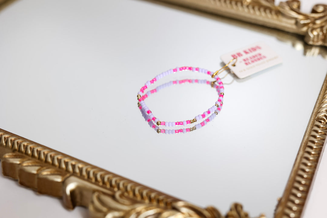 Beaded Blondes | Babies Hot Pink & Lilac Sprinkle Bracelet