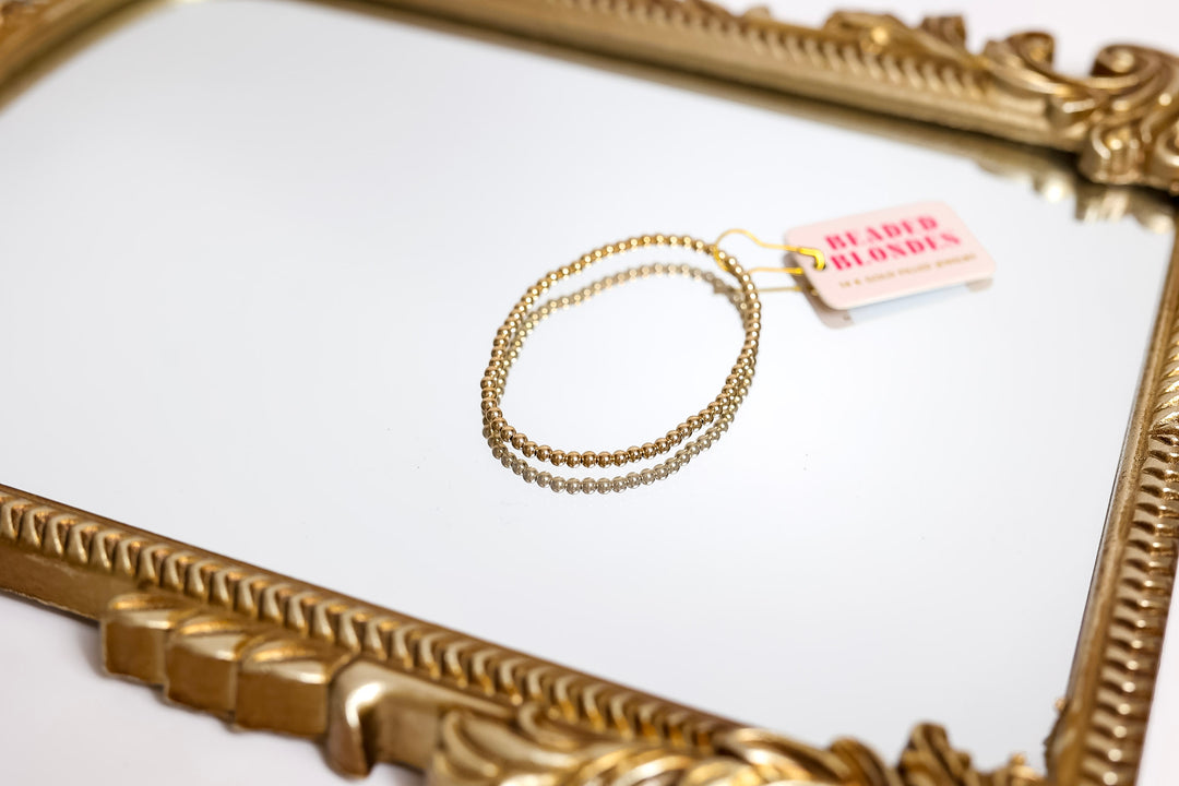 Beaded Blondes | 3MM Gold Beaded Bracelet