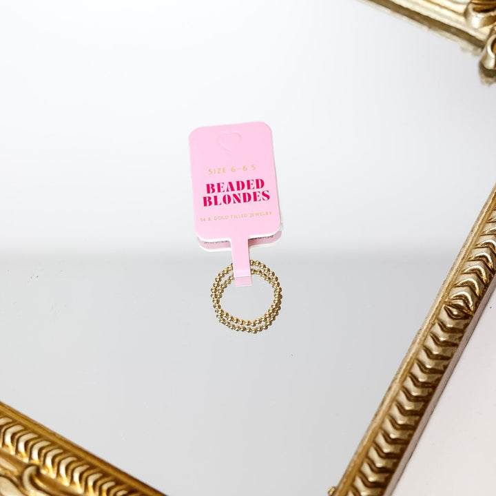 Beaded Blondes | Ella 2.5MM Beaded Band Ring in Gold