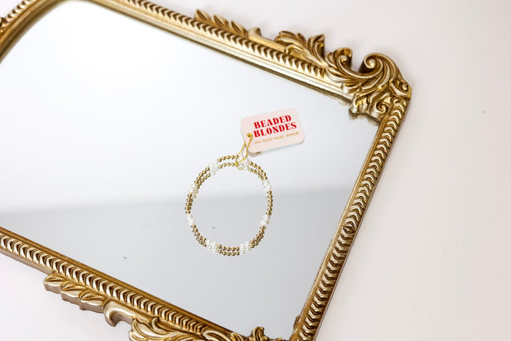 Beaded Blondes | Coastal Pearl Bracelet in Gold
