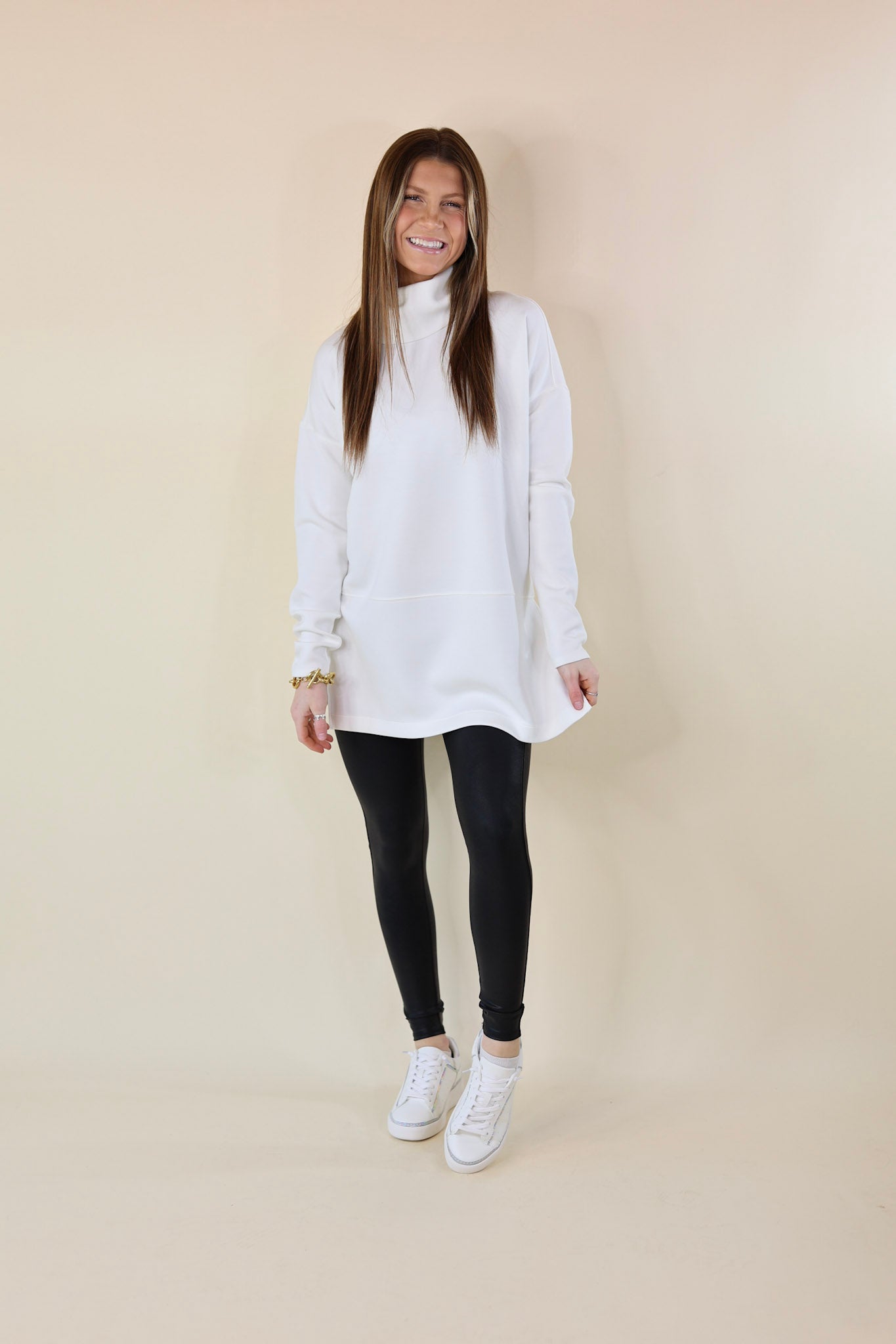 SPANX | AirEssentials Turtleneck Tunic in White - Giddy Up Glamour Boutique