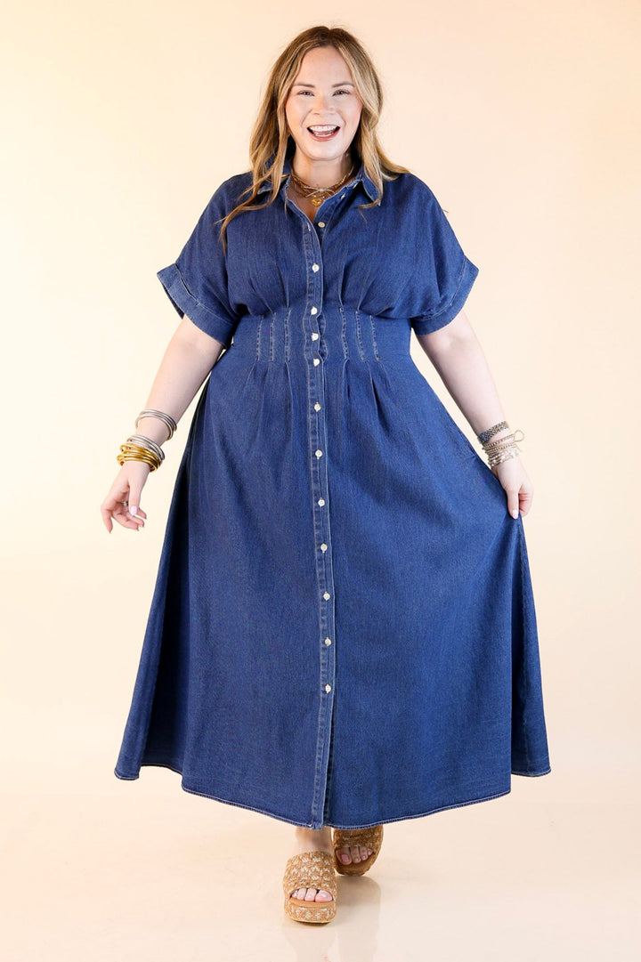 Simply Darling Button Up Denim Maxi Dress