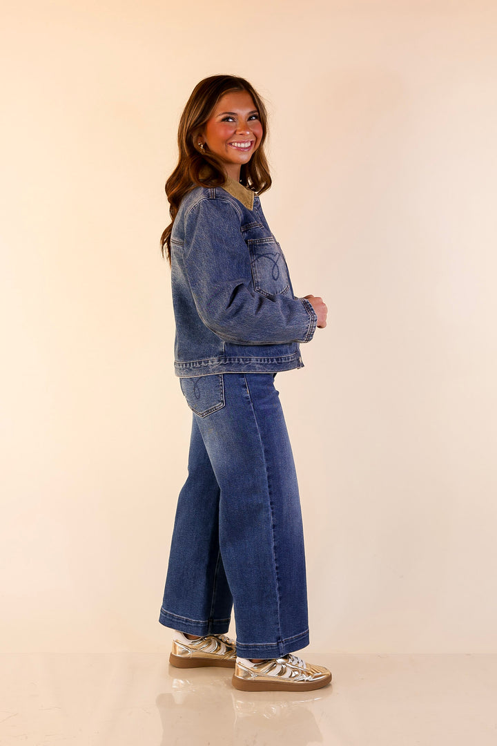 Judy Blue | Street to Studio Classic Rigid Denim Barn Jacket in Dark Wash