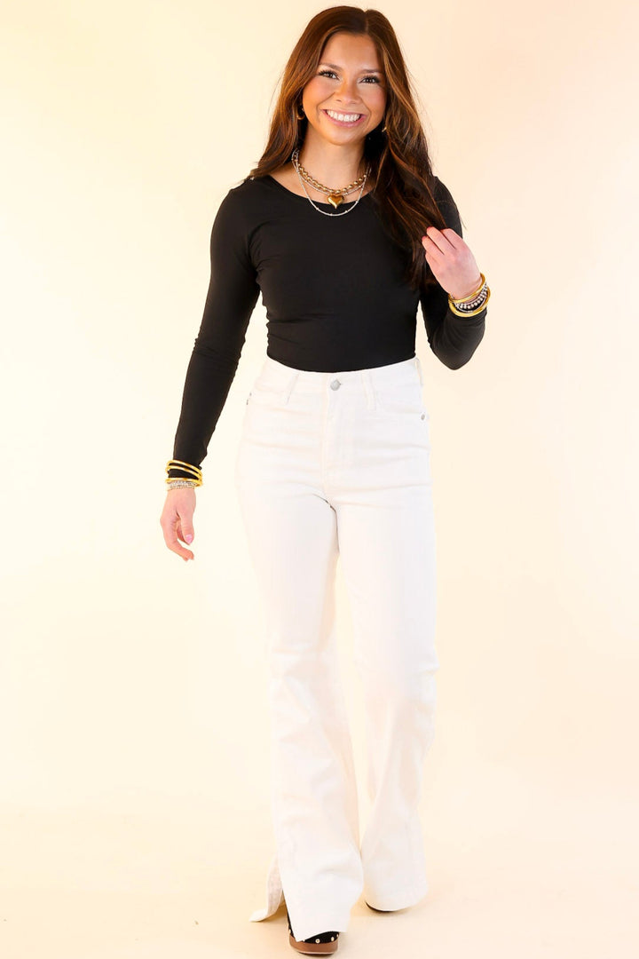 Judy Blue | The Perfect Pair Slim Bootcut Jean with Side Slit in White