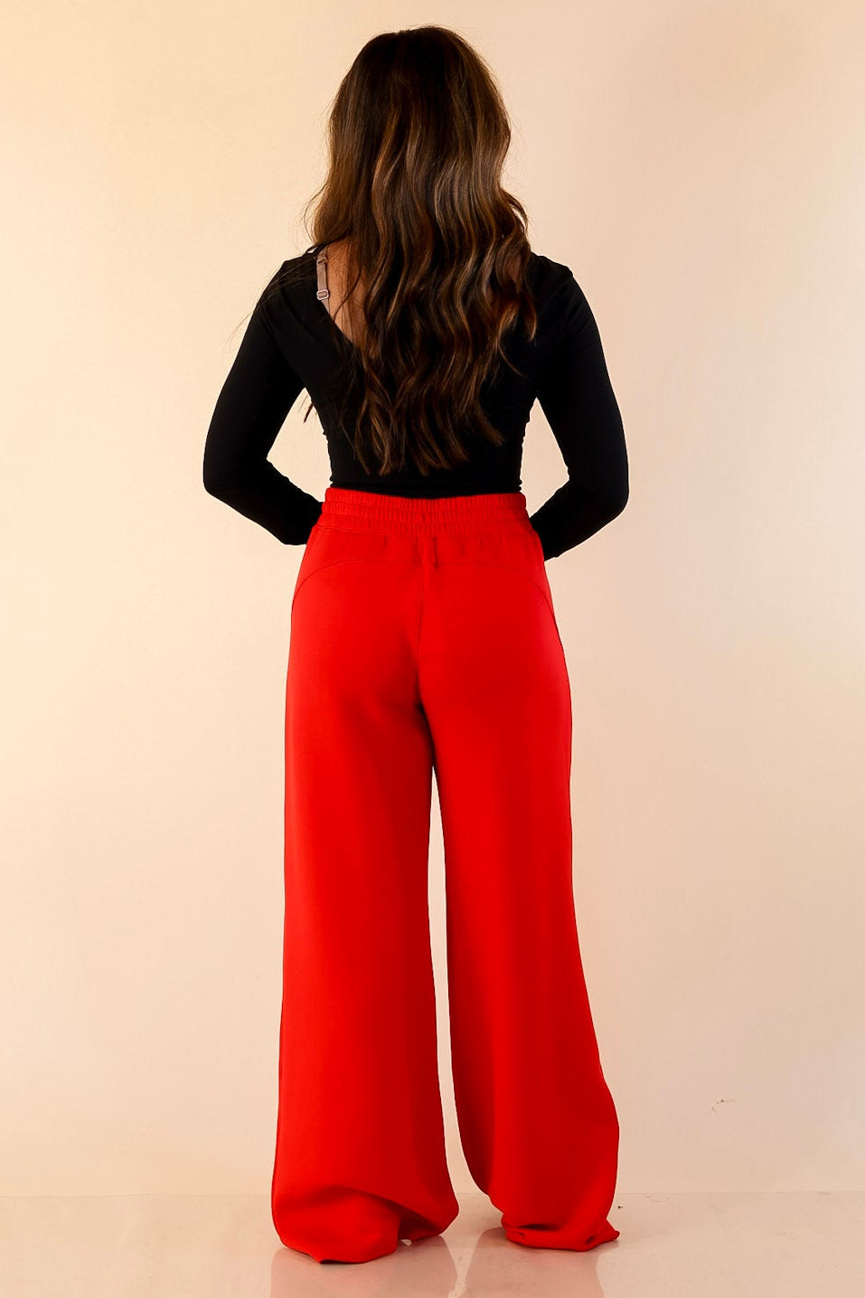SPANX | AirEssentials Wide Leg Pant in Red