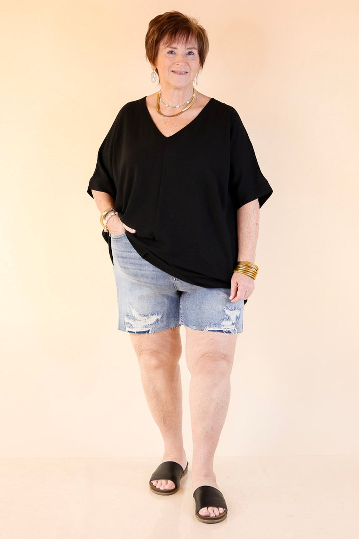 Judy Blue | Rough Around the Edges Denim Shorts in Stone Wash