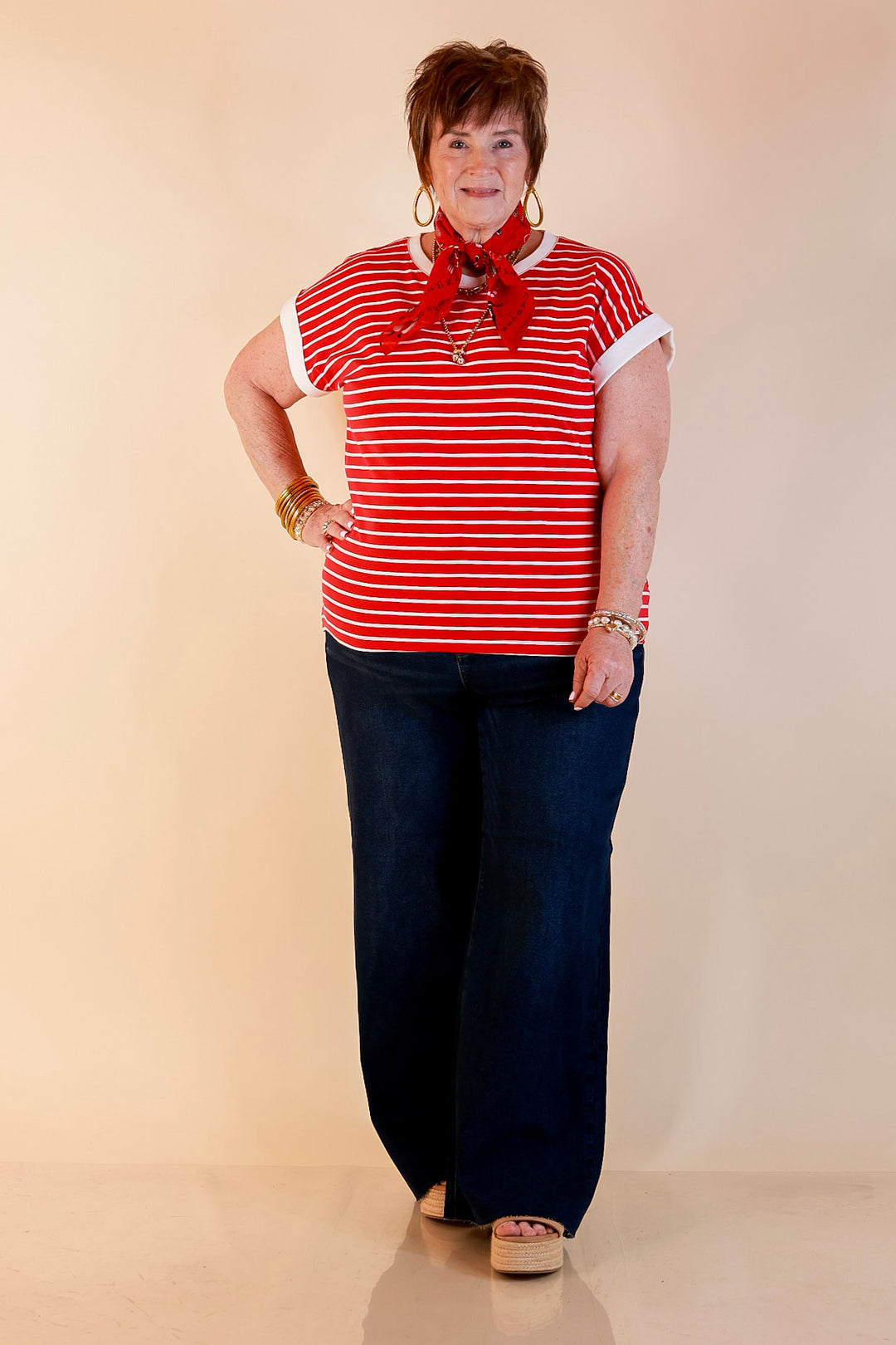 Judy Blue | Core Confidence Retro Wide Leg with Raw Hem and Adjustable Waist in Dark Wash