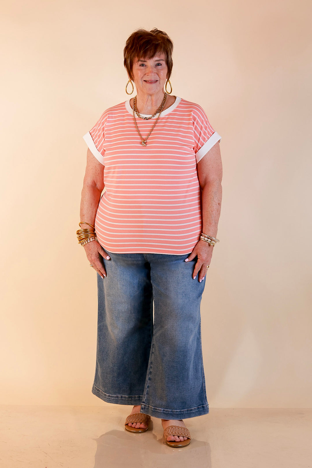 Judy Blue | Everyday Poise Cropped Wide Leg Trouser Denim Jeans in Light Wash