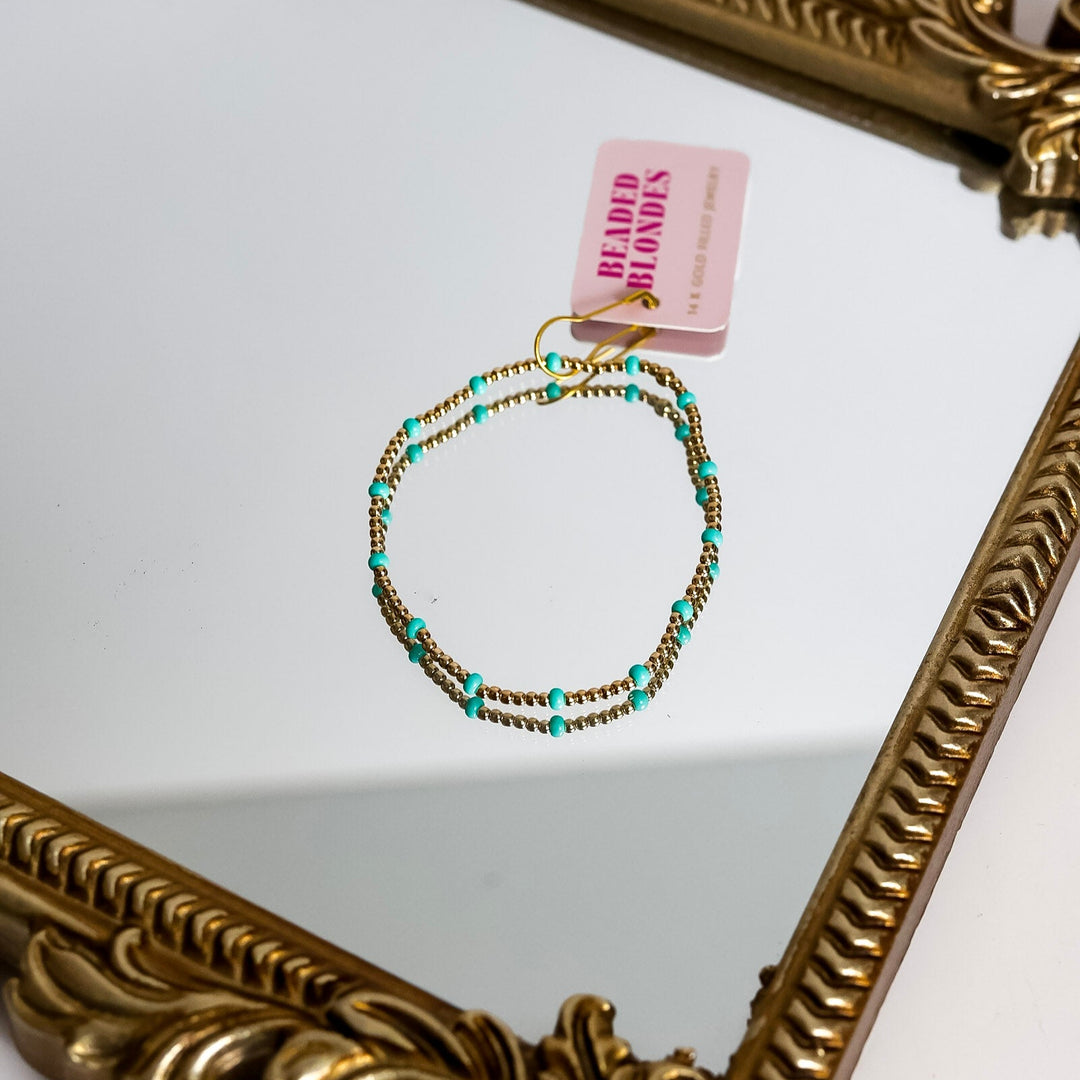 Beaded Blondes | Turquoise Dainty Poppi Bracelet