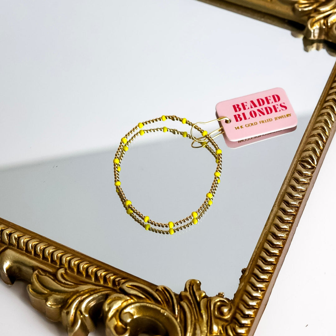 Beaded Blondes | Yellow Dainty Poppi Bracelet