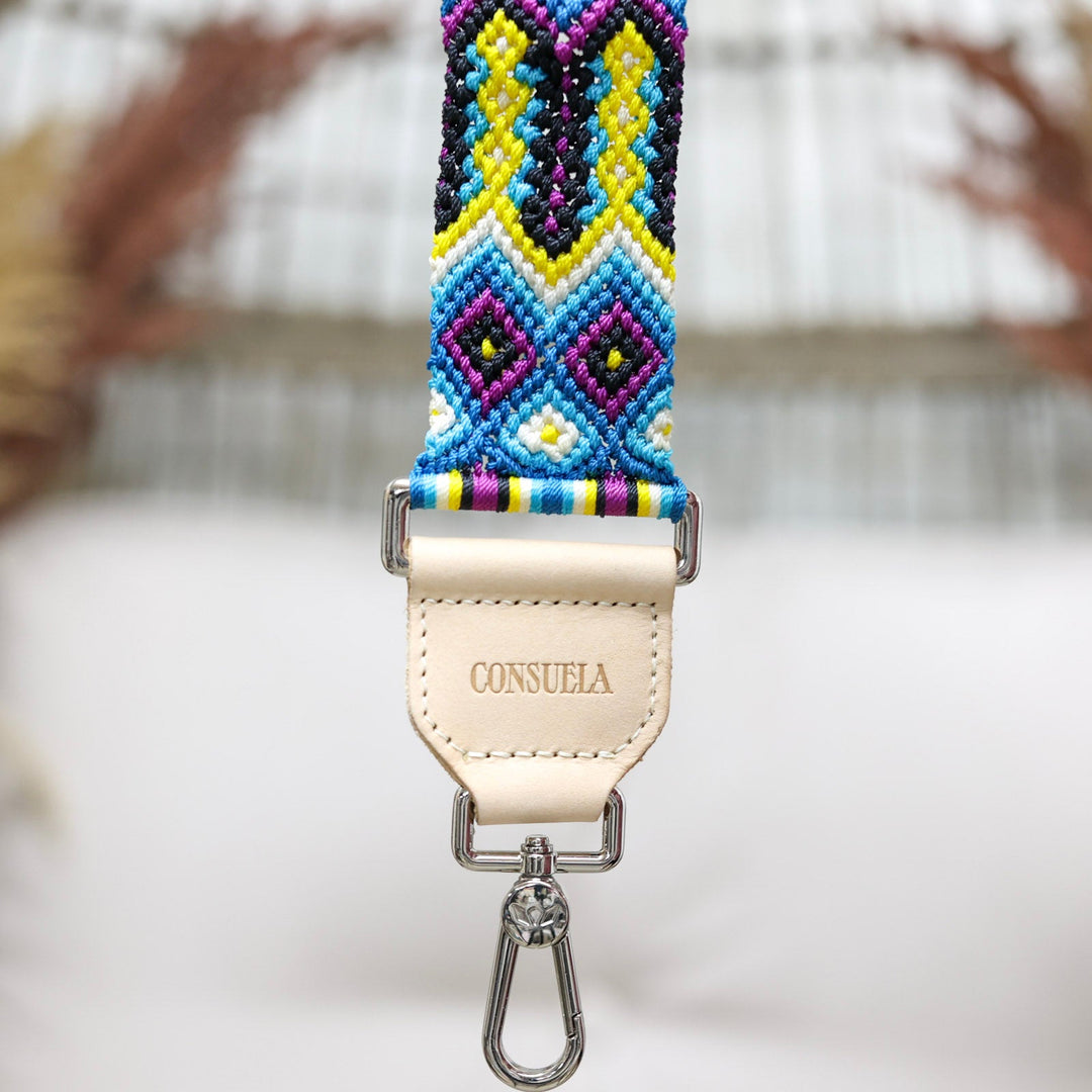 Consuela | Blueberry Wide Woven Shoulder Strap
