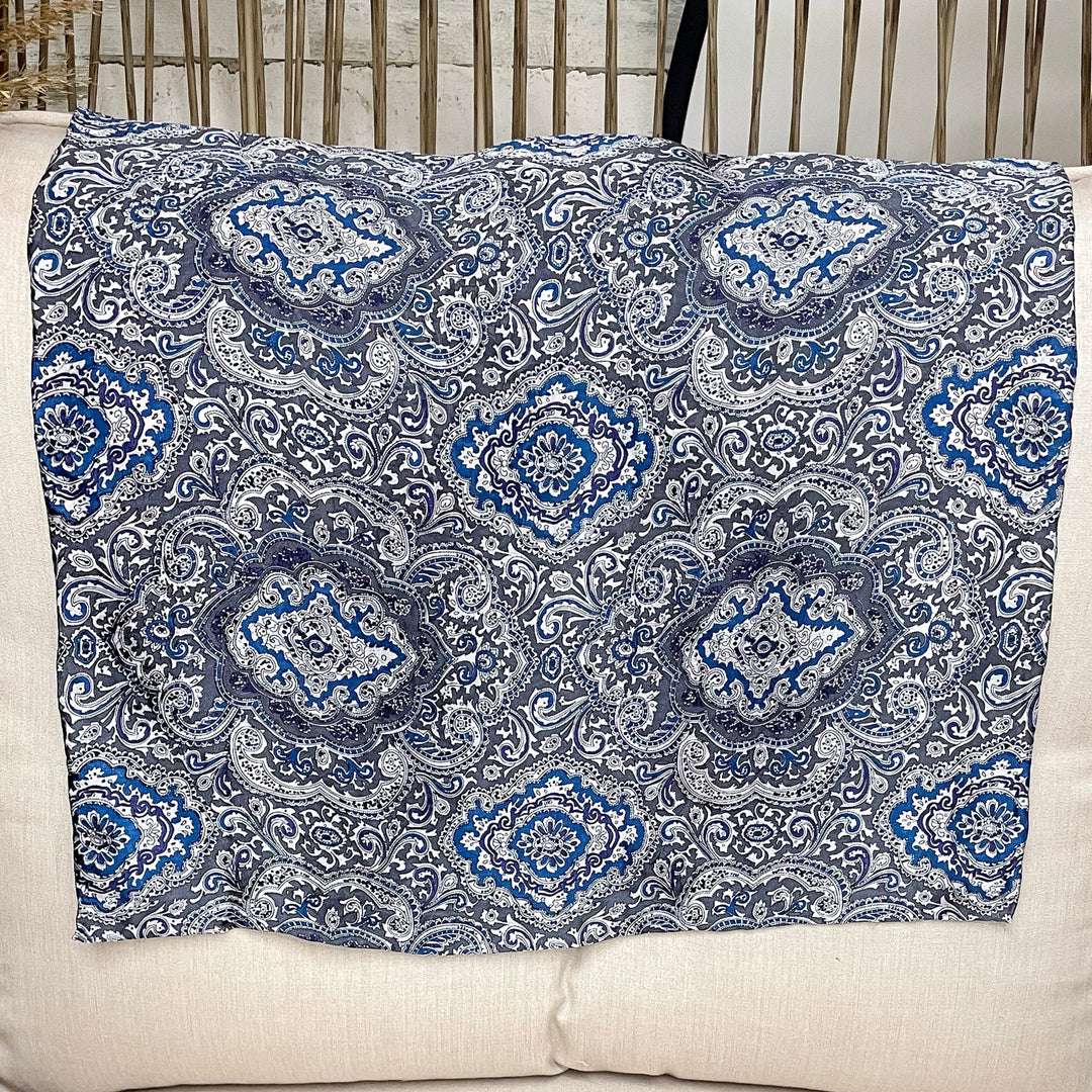Wyoming Traders | Mini Blue and Silver Paisley Wild Rag