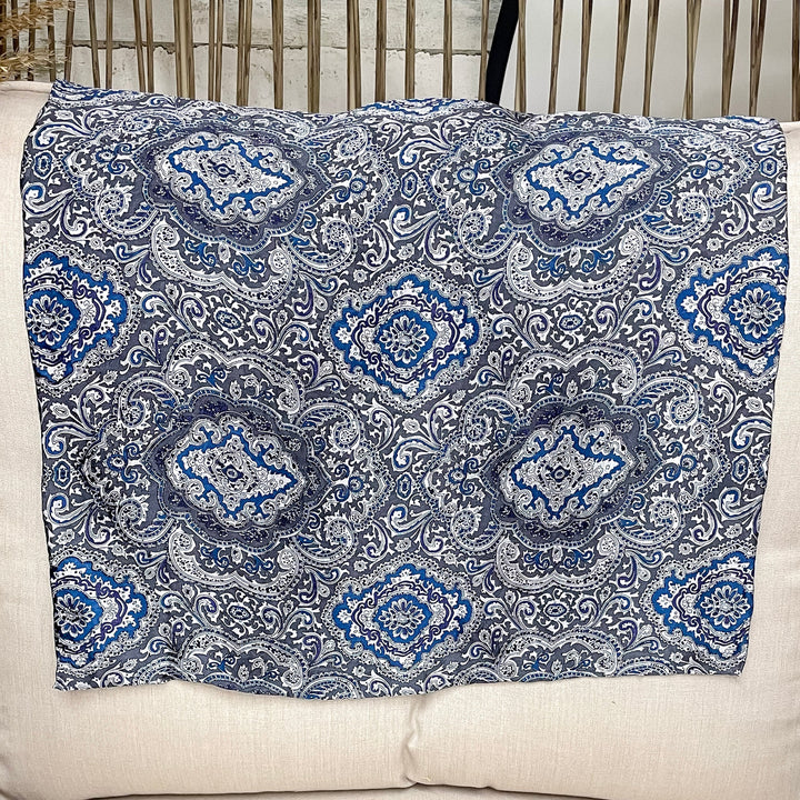 Wyoming Traders | Mini Blue and Silver Paisley Wild Rag