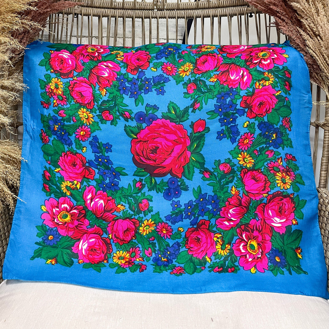 Rodeo Quincy | Rose Garden Wild Rag in Blue
