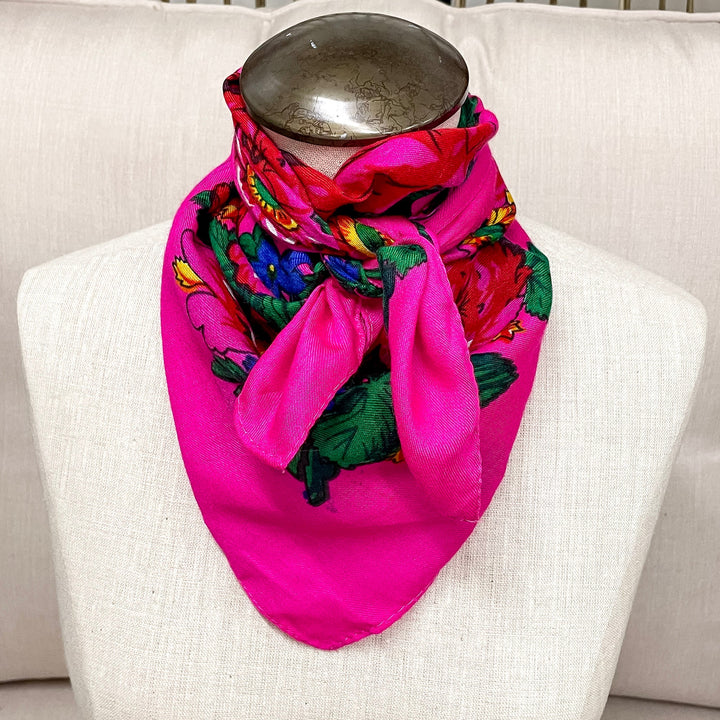 Rodeo Quincy | Rose Garden Wild Rag in Hot Pink