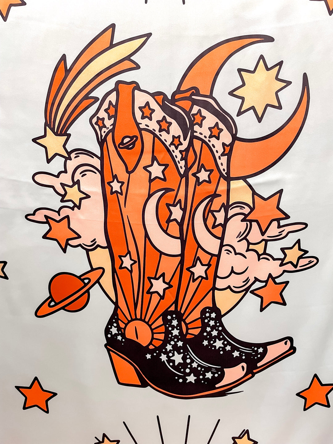 Buck Wild | Space Cowgirl Wild Rag in Orange and Light Blue